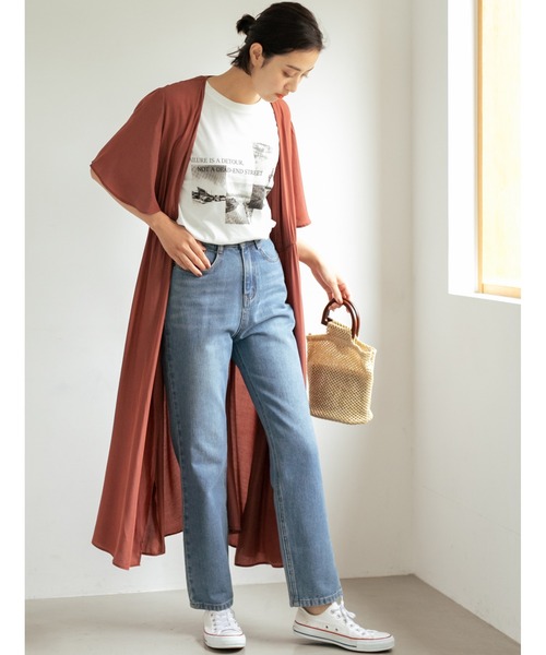 fifth（フィフス）の「ルーズモノクロフォトTシャツ（Tシャツ/カットソー・レディース・ホワイト/ベージュ・MEDIUM）」の3枚目の写真