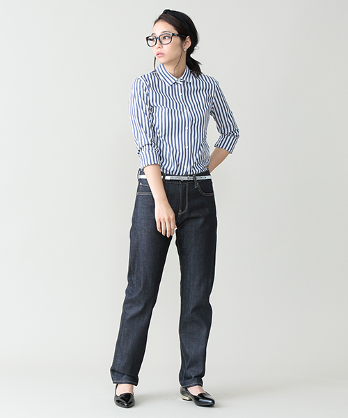 ELFORBR（エルフォーブル）の「リジットデニムスリムストレートパンツ（デニムパンツ・レディース・インディゴブルー・36/38/34）」の8枚目の写真