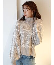 dazzlin | ダブルカラータートルニット(ニット/セーター)