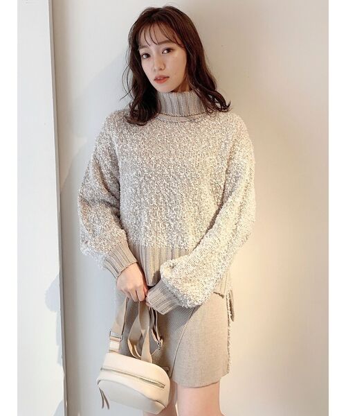 dazzlin（ダズリン）の「ダブルカラータートルニット（ニット/セーター・レディース・ベージュ/ピンク・FREE）」の7枚目の写真