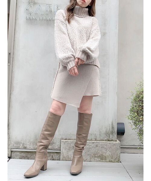 dazzlin（ダズリン）の「ダブルカラータートルニット（ニット/セーター・レディース・ベージュ/ピンク・FREE）」の11枚目の写真