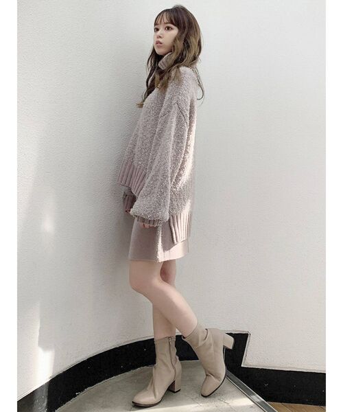 dazzlin（ダズリン）の「ダブルカラータートルニット（ニット/セーター・レディース・ベージュ/ピンク・FREE）」の17枚目の写真