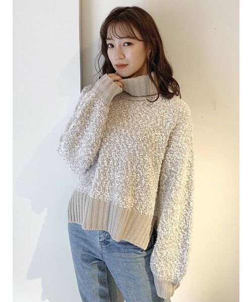 dazzlin（ダズリン）の「ダブルカラータートルニット（ニット/セーター・レディース・ベージュ/ピンク・FREE）」の18枚目の写真