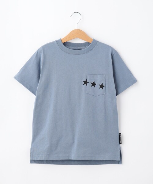 BASECONTROL(ベースコントロール)の「◆KIDS 定番空紡糸天竺 半袖スターポケットTシャツ(Tシャツ/カットソー・キッズ・ライトブルー/ブラック/ネイビー/オレンジ/アイボリー・11/12/13/14)」の4枚目の写真