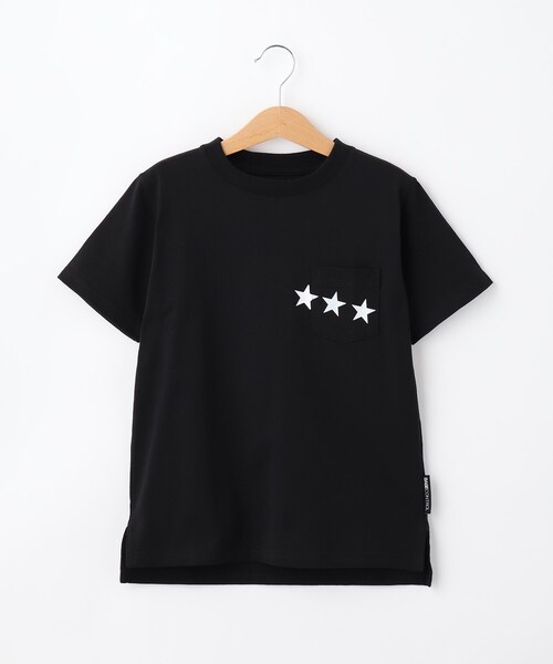 BASECONTROL(ベースコントロール)の「◆KIDS 定番空紡糸天竺 半袖スターポケットTシャツ(Tシャツ/カットソー・キッズ・ライトブルー/ブラック/ネイビー/オレンジ/アイボリー・11/12/13/14)」の3枚目の写真
