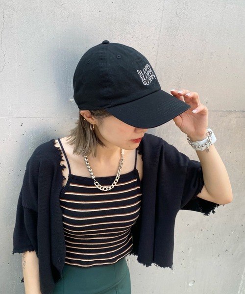 WHO'S WHO gallery(フーズフーギャラリー)の「【SLOPPY/スロッピー】CAP(キャップ・レディース・ブラック/グリーン/ネイビー/ブラウン/ブラック系その他/ブルー/グリーン系その他・FREE)」の2枚目の写真