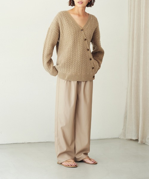 OUTERSUNSET（アウターサンセット）の「washable leatherlike pants（その他パンツ・レディース・ブラック/ベージュ・FREE）」の3枚目の写真