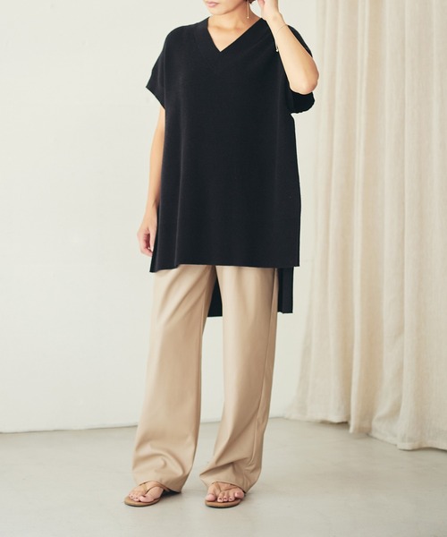 OUTERSUNSET（アウターサンセット）の「washable leatherlike pants（その他パンツ・レディース・ブラック/ベージュ・FREE）」の5枚目の写真