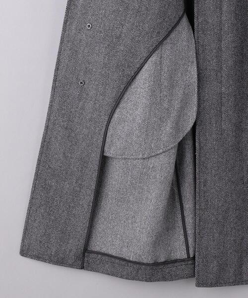 【極美品】CARUSOカルーゾヘリンボーンカシミア混バルカラーコート50グレー Caruso（カルーゾ）の「＜CARUSO（カルーゾ）＞ ヘリンボーン バル