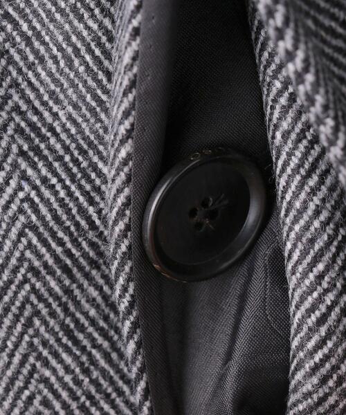 【極美品】CARUSOカルーゾヘリンボーンカシミア混バルカラーコート50グレー Caruso（カルーゾ）の「＜CARUSO（カルーゾ）＞ ヘリンボーン