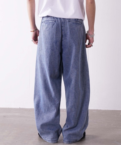 ワイドリジッドデニム　インターファクトリー バギーデニム セール】fuv - wide denim pants ワイドデニムパンツ made in