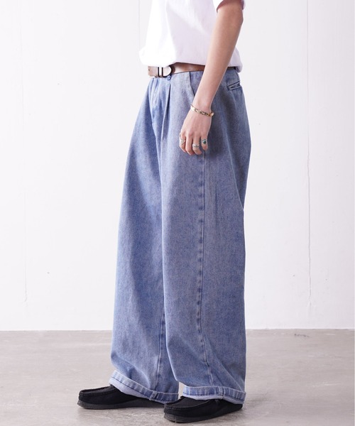 fuv.（ファブ）の「fuv - wide denim pants ワイドデニムパンツ　made in INTER FACTORY（デニムパンツ・メンズ・ブラック/ブルー/グレー/ホワイト/ネイビー/カーキ/ブラウン/ブルー系その他/ブラック系その他/ブルー系その他2/ブラック系その他2・MEDIUM/LARGE/SMALL/X-LARGE）」の12枚目の写真