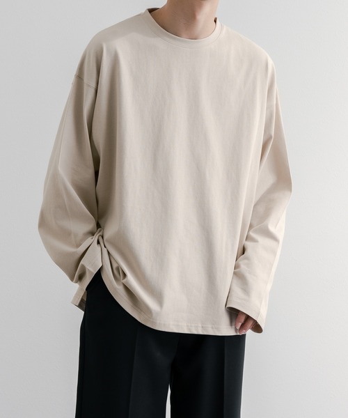 epnok(エプノック)の「ワイドスリーブロンT(Tシャツ/カットソー・メンズ・グレイッシュブルー/グレイッシュベージュ/オフホワイト・SMALL/MEDIUM/LARGE)」の3枚目の写真