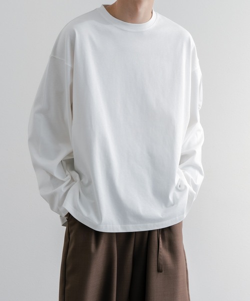 epnok(エプノック)の「ワイドスリーブロンT(Tシャツ/カットソー・メンズ・グレイッシュブルー/グレイッシュベージュ/オフホワイト・SMALL/MEDIUM/LARGE)」の18枚目の写真