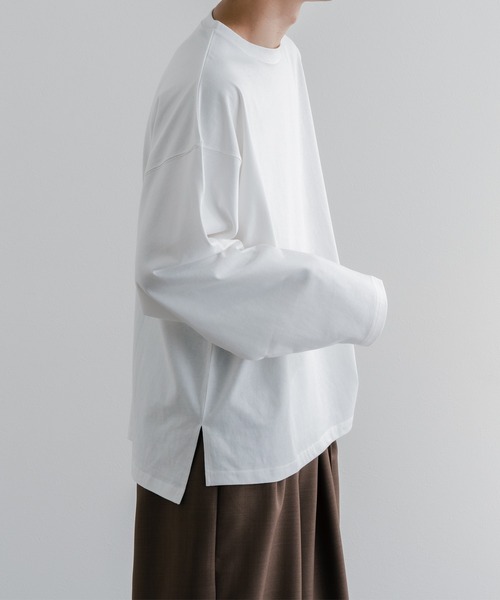 epnok(エプノック)の「ワイドスリーブロンT(Tシャツ/カットソー・メンズ・グレイッシュブルー/グレイッシュベージュ/オフホワイト・SMALL/MEDIUM/LARGE)」の19枚目の写真