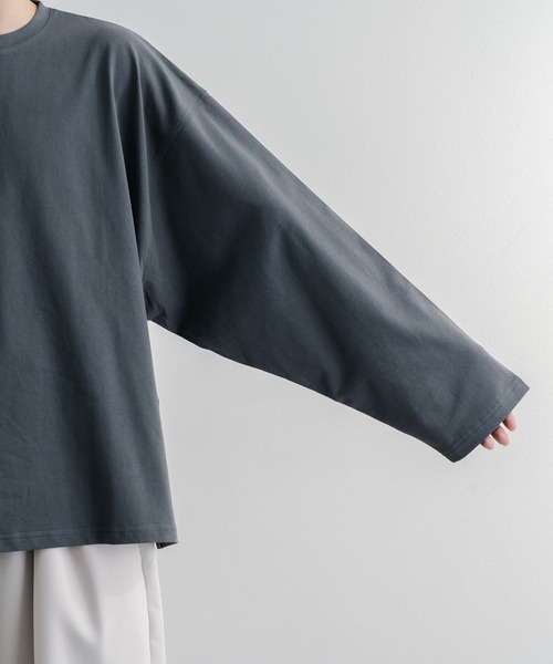 epnok(エプノック)の「ワイドスリーブロンT(Tシャツ/カットソー・メンズ・グレイッシュブルー/グレイッシュベージュ/オフホワイト・SMALL/MEDIUM/LARGE)」の14枚目の写真