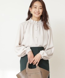 N.（N. Natural Beauty Basic） | ◆ギャザーフリルネックブラウス(Tシャツ/カットソー)