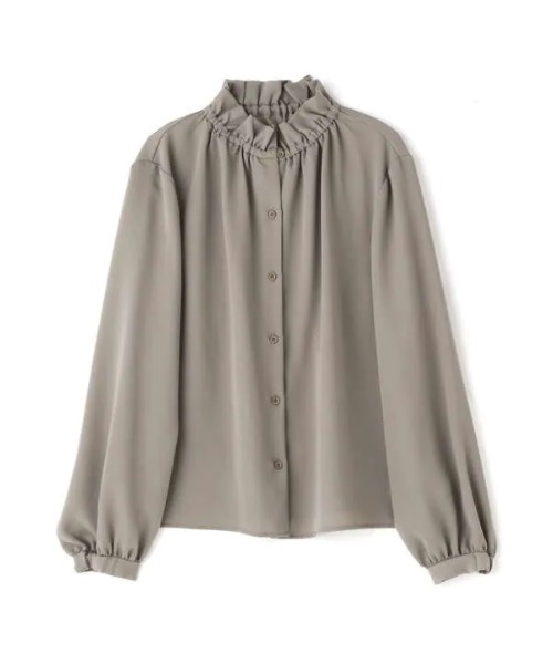 N.（N. Natural Beauty Basic）（エヌエヌナチュラルビューティーベーシック）の「◆ギャザーフリルネックブラウス（Tシャツ/カットソー・レディース・グレー/ピンク/ブラック/クリーム・MEDIUM）」の19枚目の写真