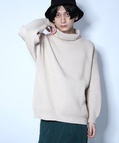 HARE(ハレ)の「BIGアゼタートルニットプルオーバー(HARE)(ニット/セーター・メンズ・ブラック/グレー/イエロー/グリーン・SMALL/MEDIUM)」の8枚目の写真