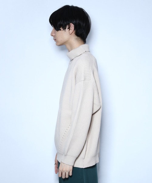 HARE(ハレ)の「BIGアゼタートルニットプルオーバー(HARE)(ニット/セーター・メンズ・ブラック/グレー/イエロー/グリーン・SMALL/MEDIUM)」の20枚目の写真