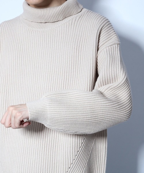 HARE(ハレ)の「BIGアゼタートルニットプルオーバー(HARE)(ニット/セーター・メンズ・ブラック/グレー/イエロー/グリーン・SMALL/MEDIUM)」の13枚目の写真