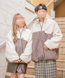 PairPair | 配色ボアブルゾン(ユニセックス)(ブルゾン)