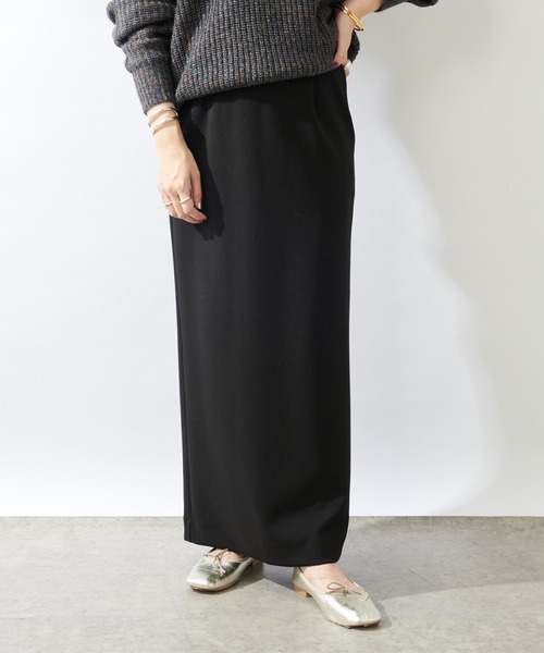 SHENERY（シーナリー）の「ポンチタイトマキシスカート（スカート・レディース・ブラック/チャコールグレー・36/38）」の5枚目の写真