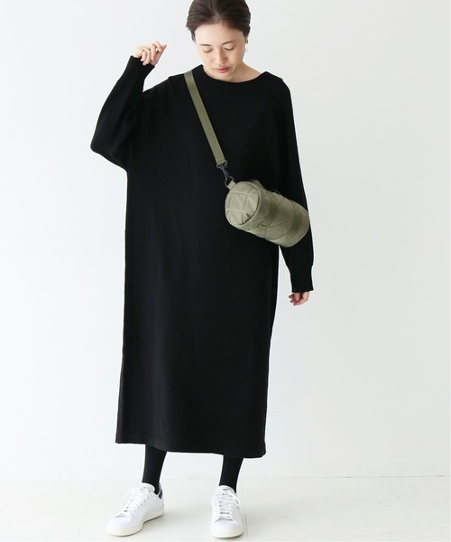 SLOBE IENA（スローブイエナ）の「ラムウールO/T ワンピース◆（ワンピース・レディース・ブラック/ブラウン/ナチュラル/グリーン・FREE）」の2枚目の写真