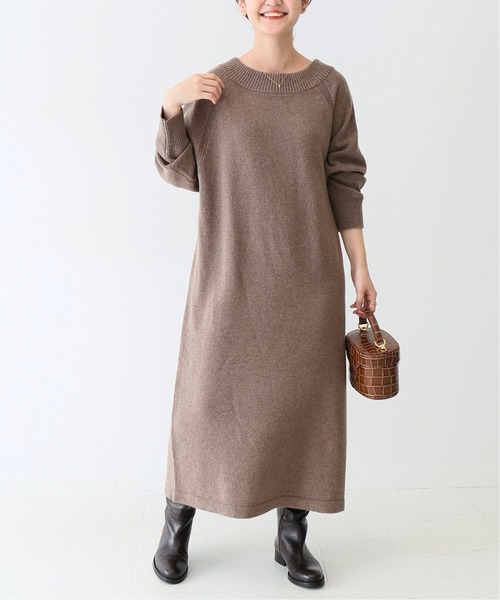 SLOBE IENA（スローブイエナ）の「ラムウールO/T ワンピース◆（ワンピース・レディース・ブラック/ブラウン/ナチュラル/グリーン・FREE）」の13枚目の写真