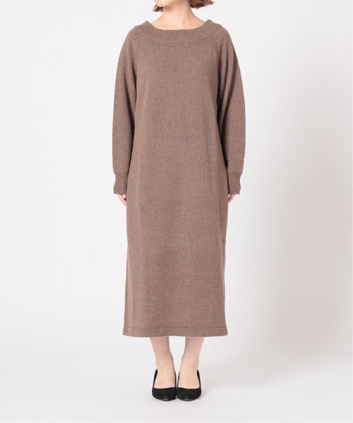 SLOBE IENA（スローブイエナ）の「ラムウールO/T ワンピース◆（ワンピース・レディース・ブラック/ブラウン/ナチュラル/グリーン・FREE）」の14枚目の写真