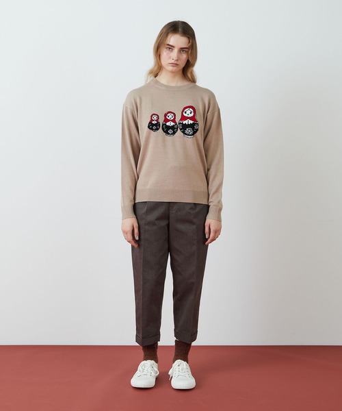 FRAPBOIS（フラボア）の「マトリョーナ ニット（ニット/セーター・レディース・ライトベージュ/ネイビー・1/2）」の15枚目の写真