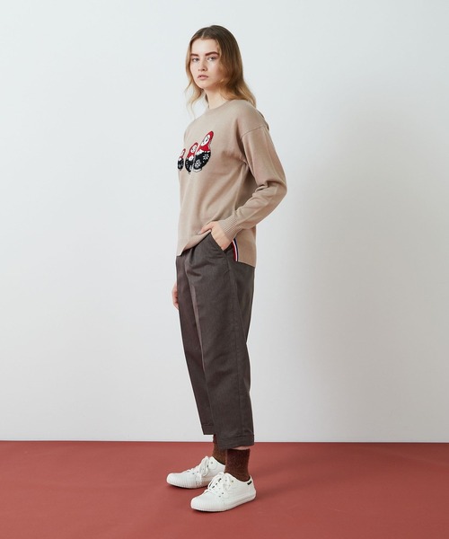 FRAPBOIS（フラボア）の「マトリョーナ ニット（ニット/セーター・レディース・ライトベージュ/ネイビー・1/2）」の4枚目の写真