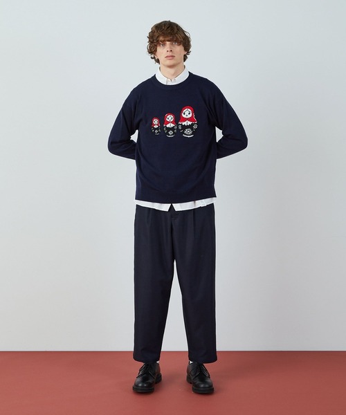 FRAPBOIS（フラボア）の「マトリョーナ ニット（ニット/セーター・レディース・ライトベージュ/ネイビー・1/2）」の16枚目の写真