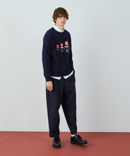 FRAPBOIS（フラボア）の「マトリョーナ ニット（ニット/セーター・レディース・ライトベージュ/ネイビー・1/2）」の5枚目の写真