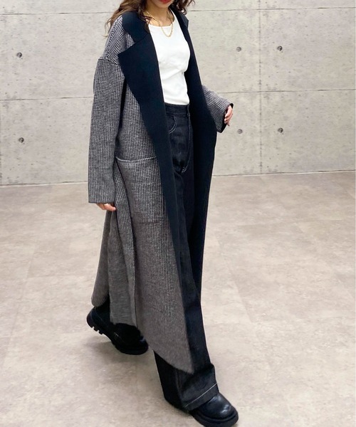 ABITOKYO(アビトーキョー)の「【ABITOKYO ORIGINAL】チェックロングチェスターコート(チェスターコート・レディース・ベージュ/チャコールグレー/ブラウン・FREE)」の22枚目の写真