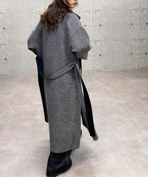 ABITOKYO(アビトーキョー)の「【ABITOKYO ORIGINAL】チェックロングチェスターコート(チェスターコート・レディース・ベージュ/チャコールグレー/ブラウン・FREE)」の19枚目の写真