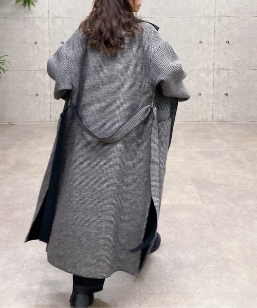 ABITOKYO(アビトーキョー)の「【ABITOKYO ORIGINAL】チェックロングチェスターコート(チェスターコート・レディース・ベージュ/チャコールグレー/ブラウン・FREE)」の18枚目の写真