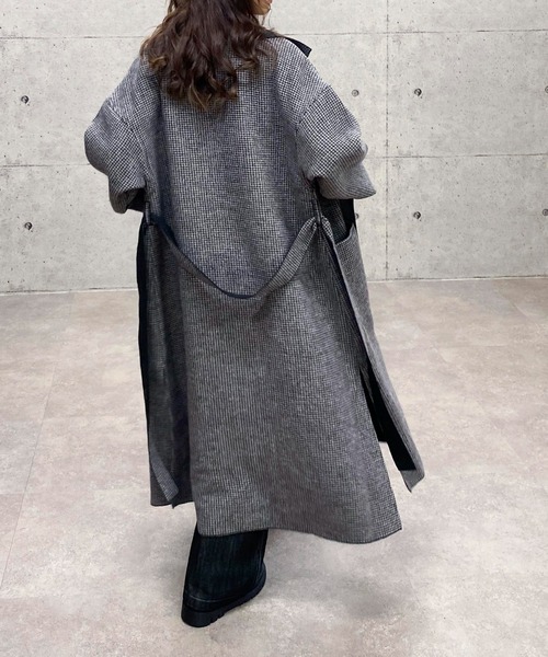 ABITOKYO(アビトーキョー)の「【ABITOKYO ORIGINAL】チェックロングチェスターコート(チェスターコート・レディース・ベージュ/チャコールグレー/ブラウン・FREE)」の17枚目の写真