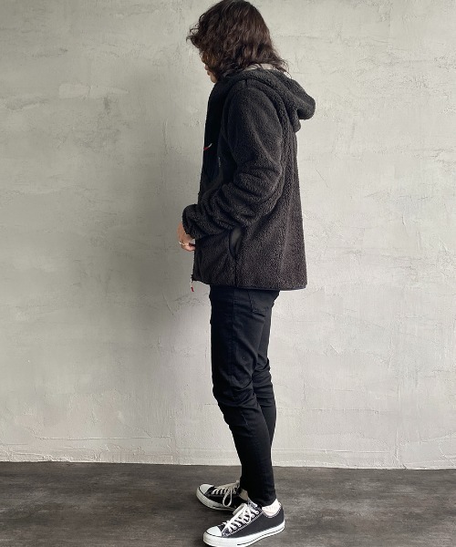 CHUMS（チャムス）の「【WEB限定】[CHUMS/チャムス] ボンディングボアフリースジップパーカー（ブルゾン・レディース・ブラック/グレー/ベージュ・M/L/XL）」の19枚目の写真