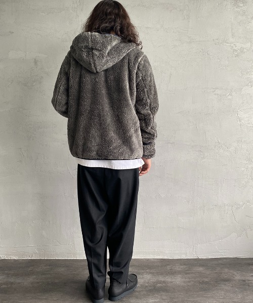 CHUMS（チャムス）の「【WEB限定】[CHUMS/チャムス] ボンディングボアフリースジップパーカー（ブルゾン・レディース・ブラック/グレー/ベージュ・M/L/XL）」の21枚目の写真