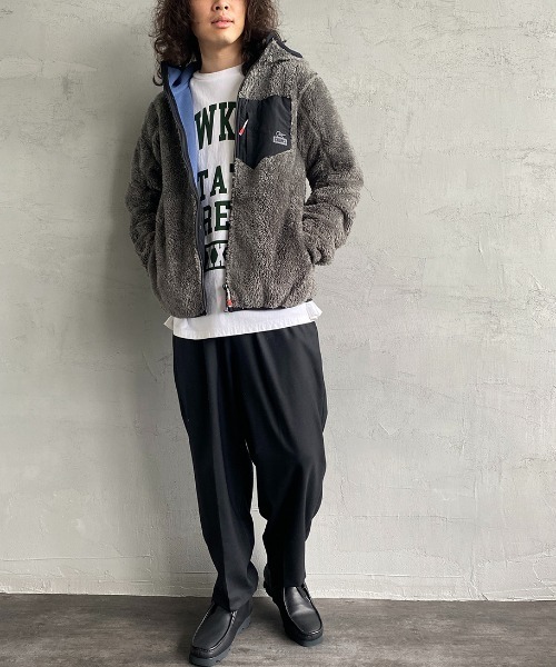 CHUMS（チャムス）の「【WEB限定】[CHUMS/チャムス] ボンディングボアフリースジップパーカー（ブルゾン・レディース・ブラック/グレー/ベージュ・M/L/XL）」の11枚目の写真