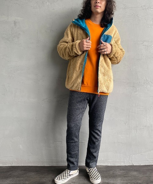 CHUMS（チャムス）の「【WEB限定】[CHUMS/チャムス] ボンディングボアフリースジップパーカー（ブルゾン・レディース・ブラック/グレー/ベージュ・M/L/XL）」の6枚目の写真