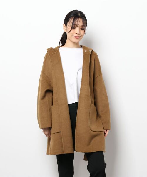 SAISON DE PAPILLON(セゾンドパピヨン)の「ウール混ダブルフェイスガウンコート(その他アウター・レディース・ブラウン・フリー)」の21枚目の写真