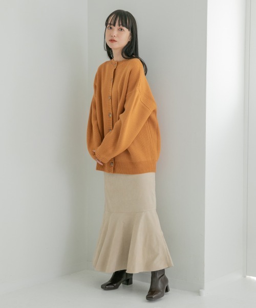 LOWRYS FARM（ローリーズファーム）の「２ＷＡＹガラボタンプルオーバーカーディガン　256008（ニット/セーター・レディース・オレンジ/アイボリー/ブラック系その他/ブラック/グレー・FREE）」の10枚目の写真