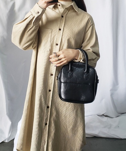 me+em select（ミームセレクト）の「【数量限定販売】【 5色展開 】コーデュロイロングシャツワンピース（シャツワンピース・レディース・ベージュ/ネイビー/カーキ/オレンジ/グリーン・FREE）」の18枚目の写真