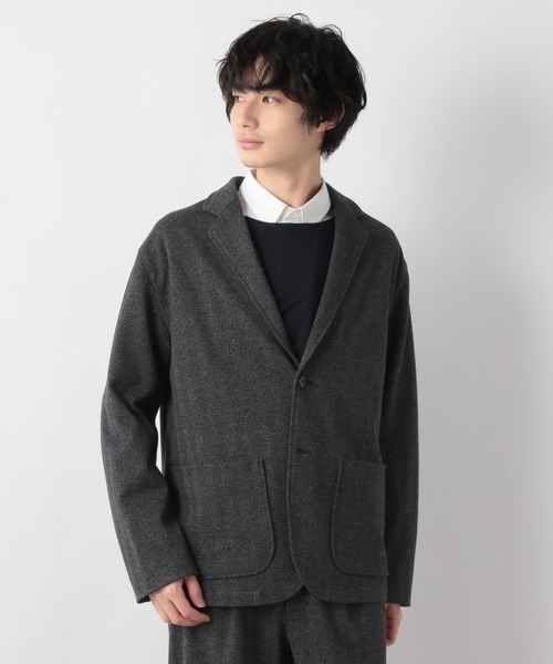 GLOBAL WORK（グローバルワーク）の「テックツイード　ジャケット/235302（テーラードジャケット・メンズ・ブラック/ダークブラウン・SMALL/MEDIUM/LARGE）」の16枚目の写真