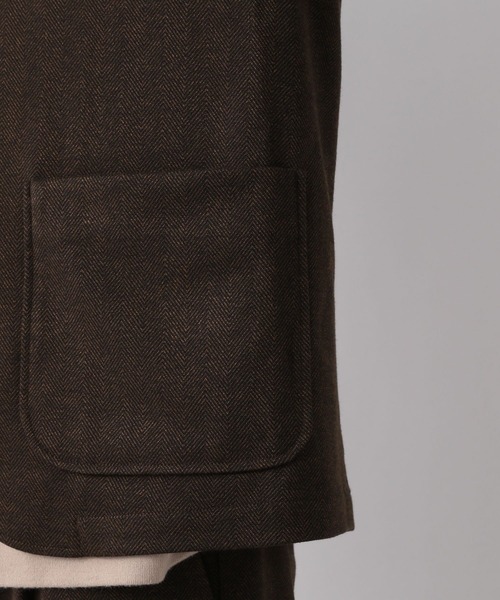 GLOBAL WORK（グローバルワーク）の「テックツイード　ジャケット/235302（テーラードジャケット・メンズ・ブラック/ダークブラウン・SMALL/MEDIUM/LARGE）」の15枚目の写真