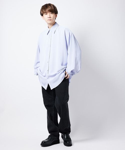 re_k by JUNRED（レクバイジュンレッド）の「【 re_k by JUNRed 】ドレープBIGレギュラーカラーシャツ（シャツ/ブラウス・メンズ・ミント/ホワイト/ホワイト系その他/ライトグレー・L/M/S）」の7枚目の写真