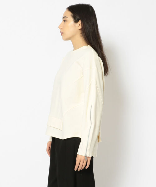 AULA AILA（アウラアイラ）の「AULA AILA/アウラアイラ/別注レイヤード  プルオーバー（Tシャツ/カットソー・レディース・チャコールグレー/オフホワイト・0）」の19枚目の写真