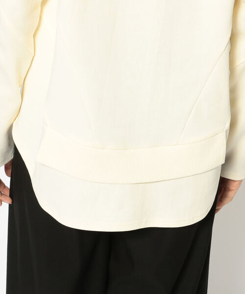 AULA AILA（アウラアイラ）の「AULA AILA/アウラアイラ/別注レイヤード  プルオーバー（Tシャツ/カットソー・レディース・チャコールグレー/オフホワイト・0）」の13枚目の写真